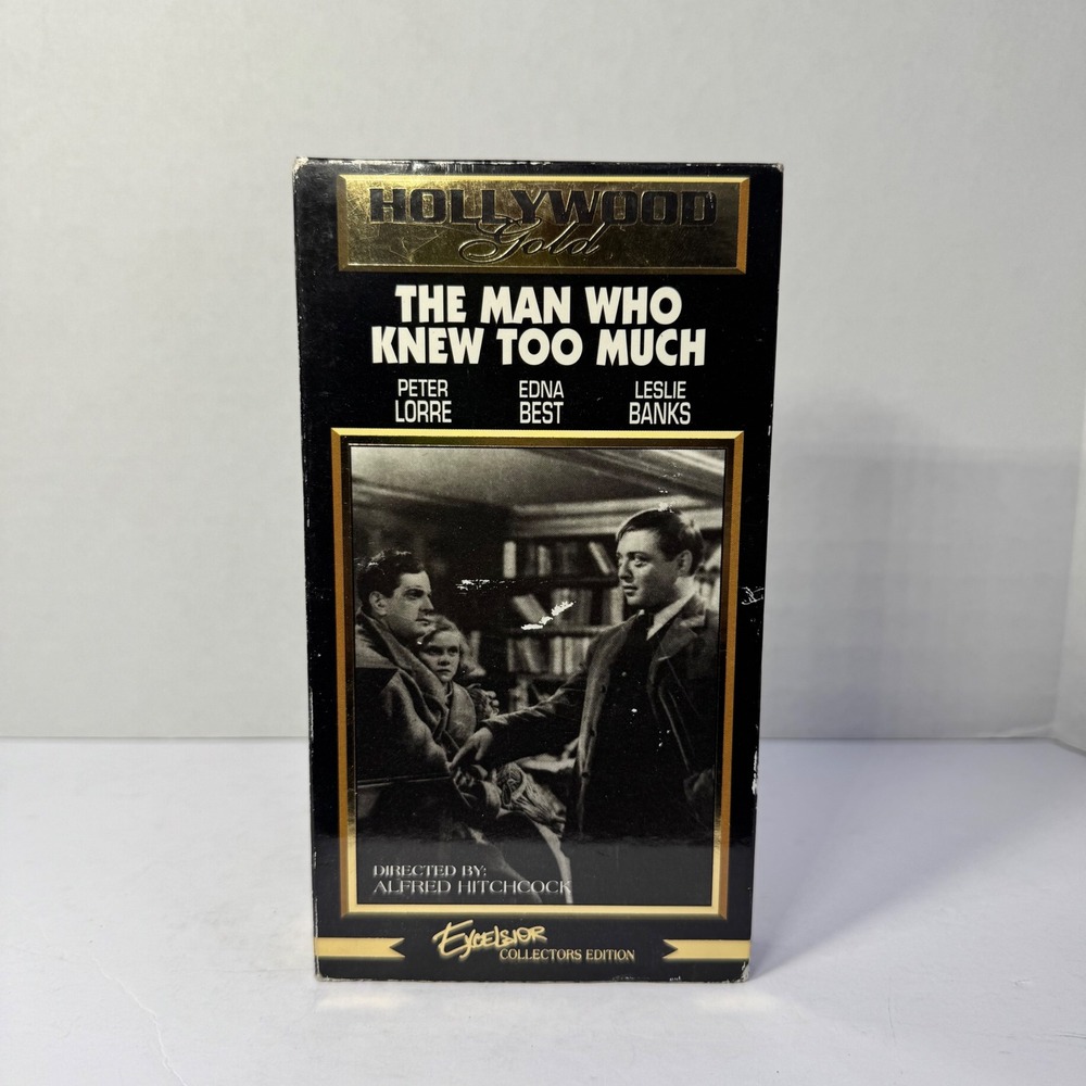 The Man Who Knew Too Much VHS Alfred Hitchcock Peter Lorre Hollywood Gold 1996